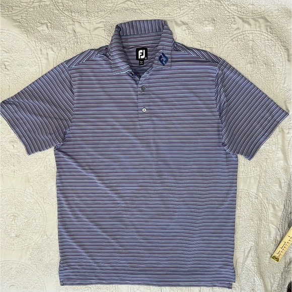 FootJoy Other - FJ FootJoy Men's Golf Polo Shirt Collared, Blue/Pink,‎ Polyester, Size L